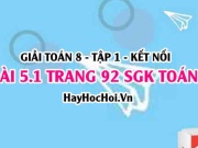 Bài 5.1 SGK Toán 8 tập 1 Kết nối tri thức